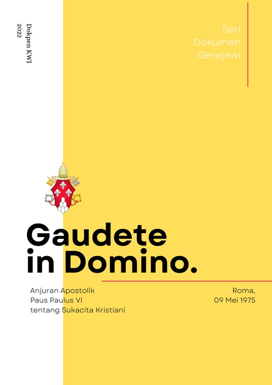 Gaudete In Domino (Tentang Sukacita Kristiani)